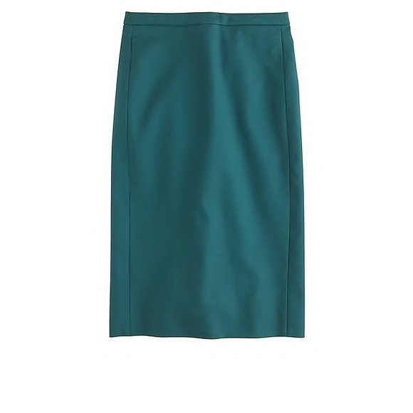 J Crew No. 2 pencil skirt, wool, teal, sz 4 - Picture 5 of 5